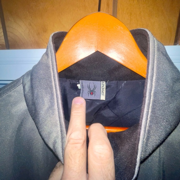 Spyder Men's Two-Tone Gray and Black Ski Jacket - Picture 3 of 3